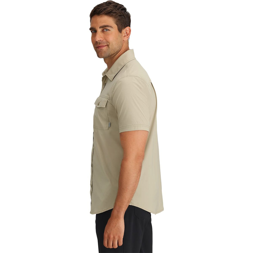 MENS OUTDOOR RESEARCH WAY STATION SHORT SLEEVE BUTTON UP UPF 30 SHIRT