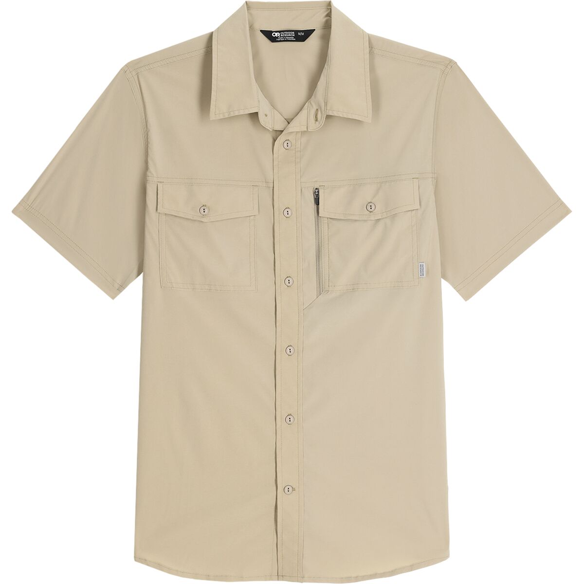 MENS OUTDOOR RESEARCH WAY STATION SHORT SLEEVE BUTTON UP UPF 30 SHIRT