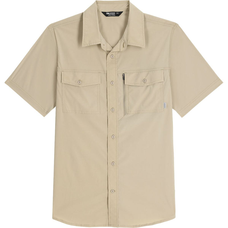 MENS OUTDOOR RESEARCH WAY STATION SHORT SLEEVE BUTTON UP UPF 30 SHIRT