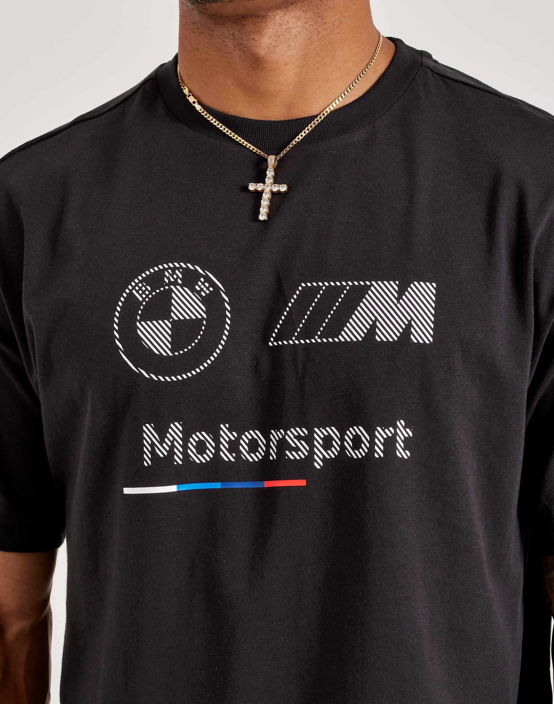 [629224-01] MENS PUMA BMW MOTORSPORTS ESSENTIALS LOGO STRIPE TEE