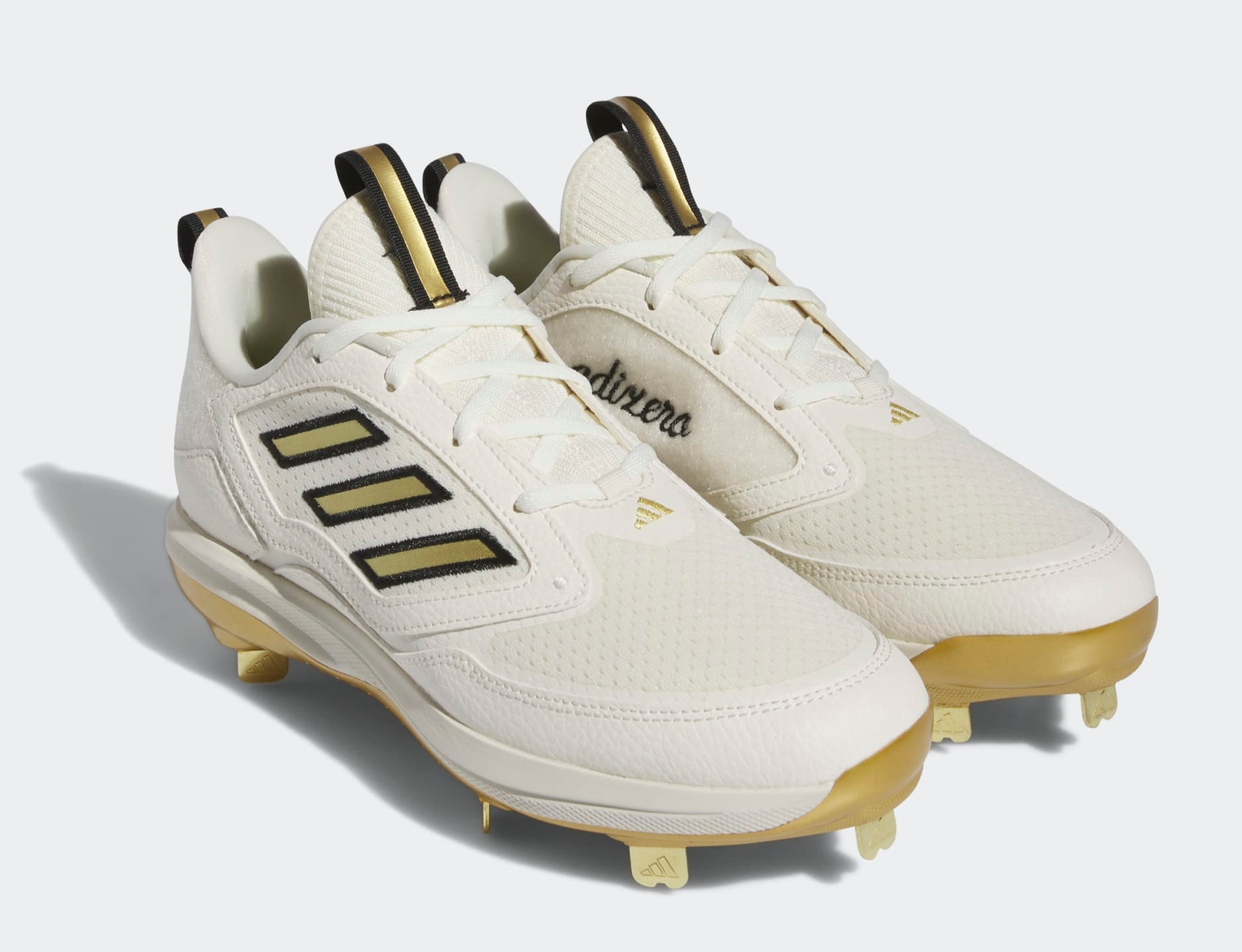 [ID7638] WOMENS ADIDAS ADIZERO PUREHUSTLE 3 ELITE 'OFF WHITE GOLD METALLIC' (NO LID)
