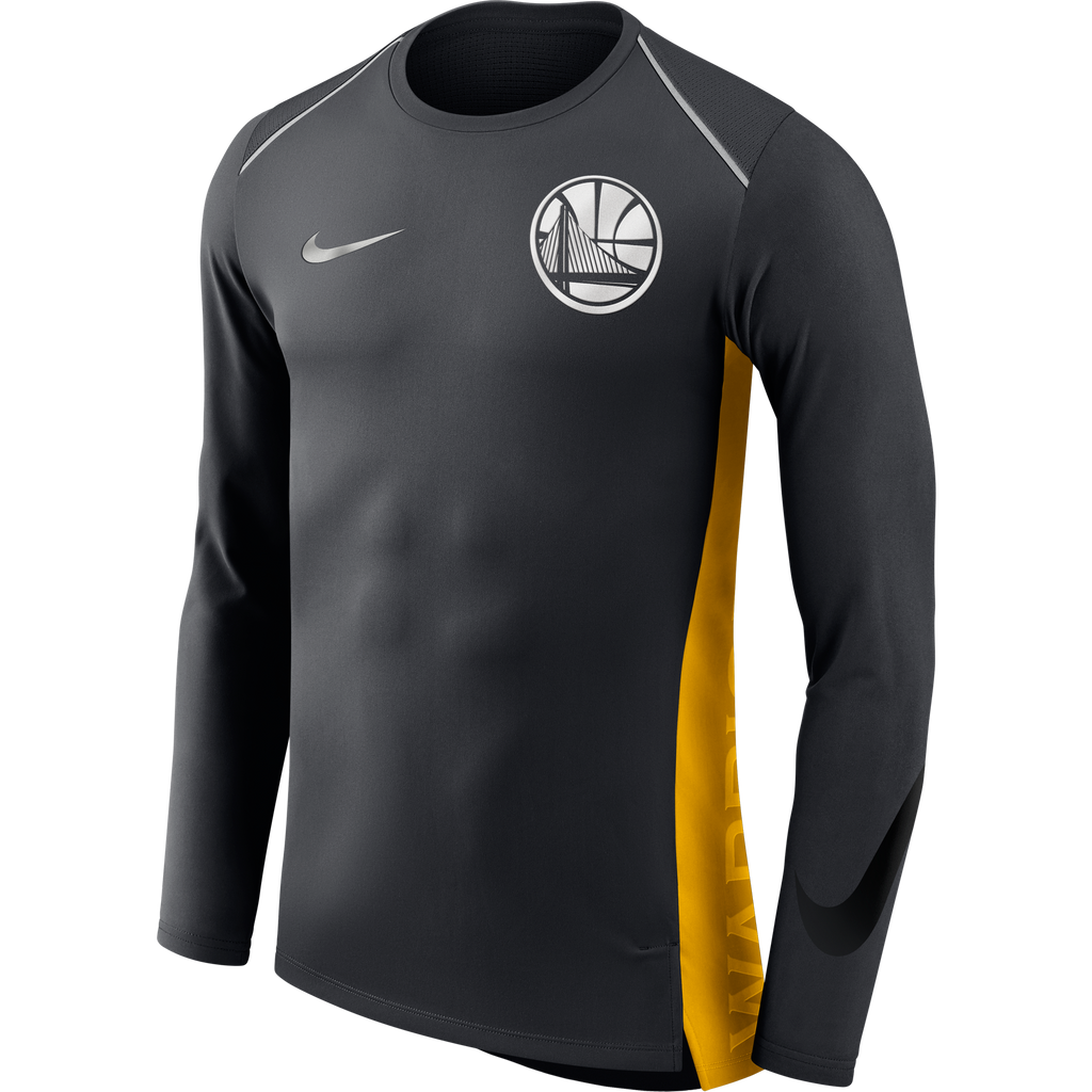 [908039-014] Mens Nike NBA Golden State Warriors Dri-Fit Long Sleeve T-Shirt