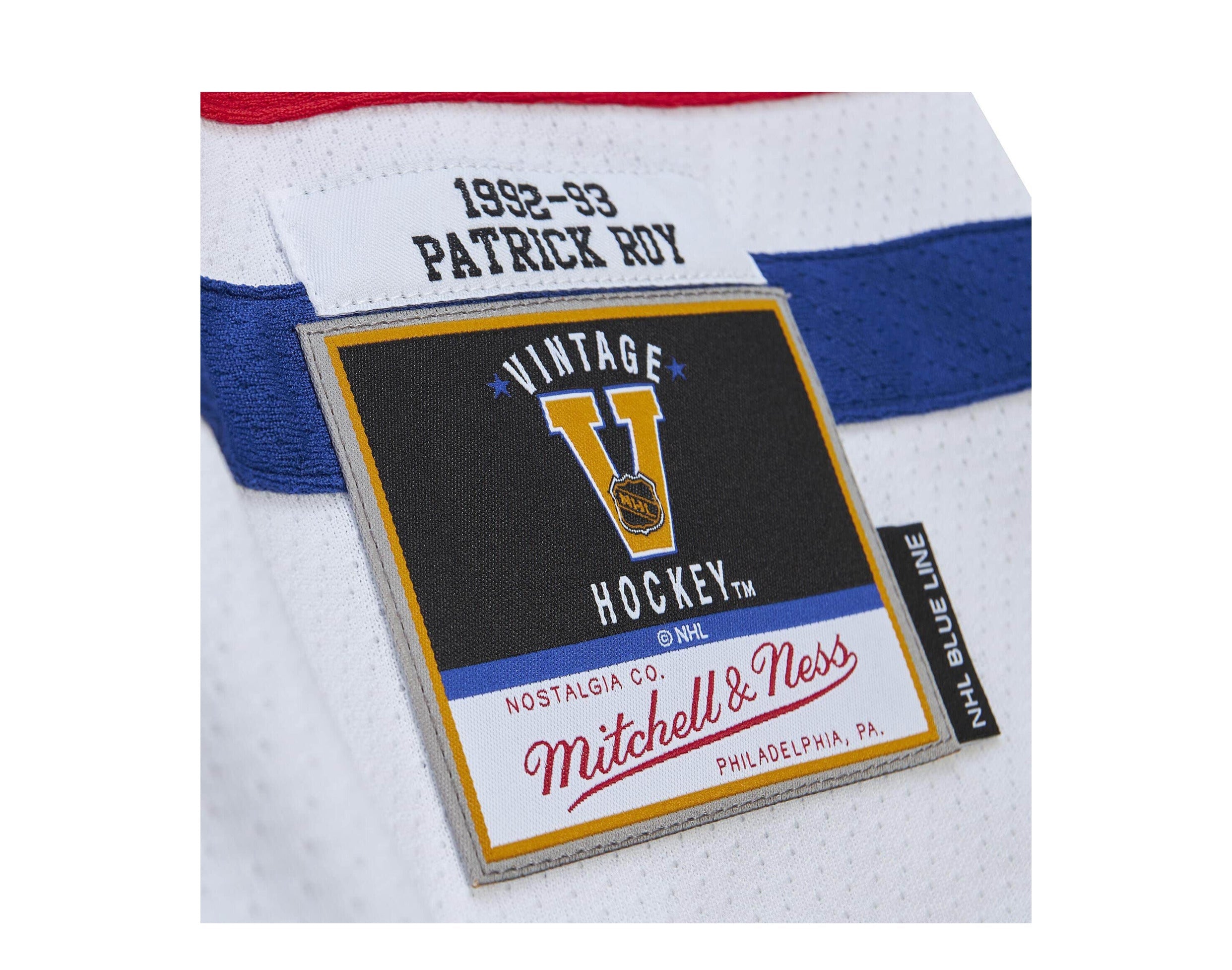 Mens Mitchell & Ness NHL WHITE JERSEY CANADIENS 1992 PATRICK ROY