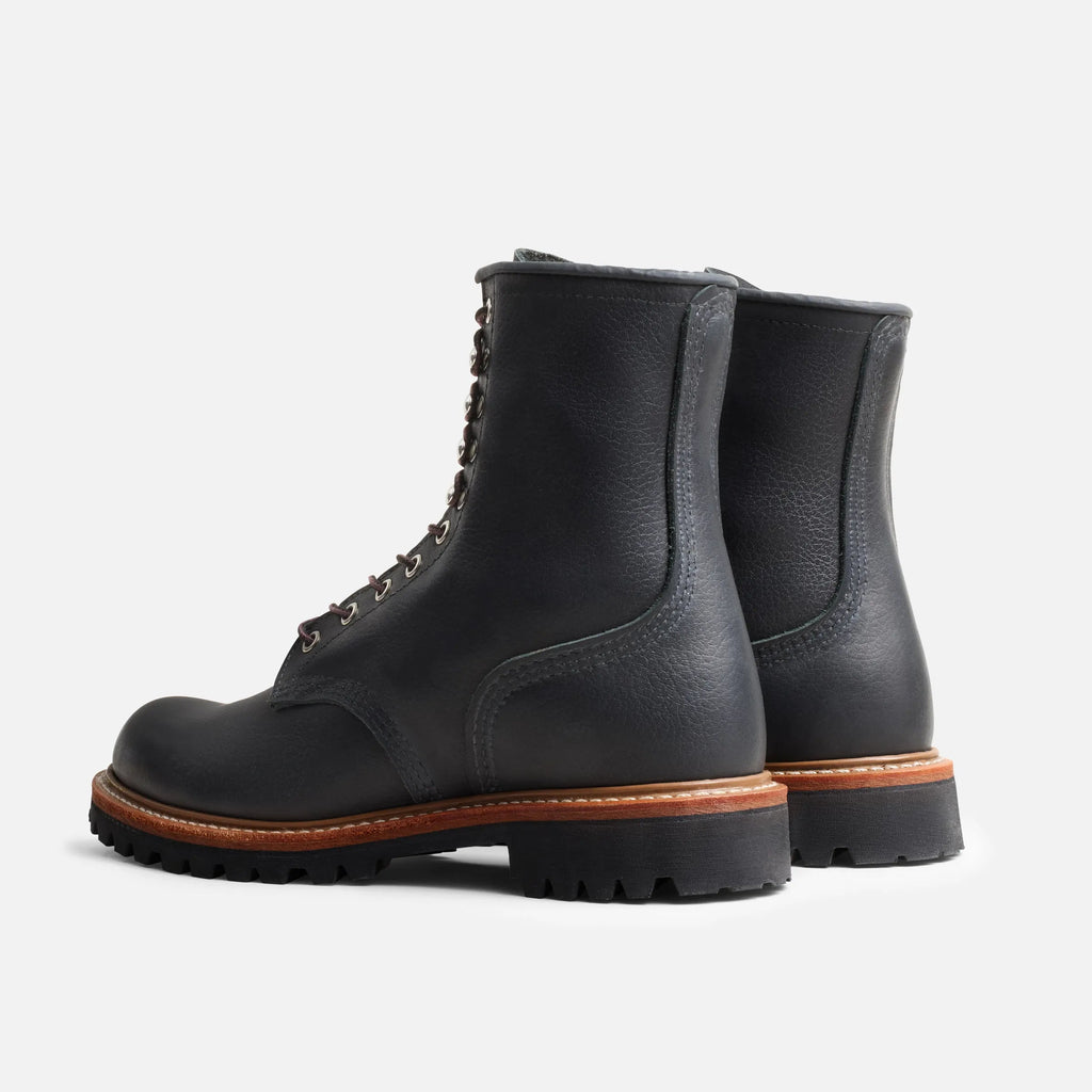 [4501] MENS RED WING LOGGER IN BLACK OIL SLICK LEATHER