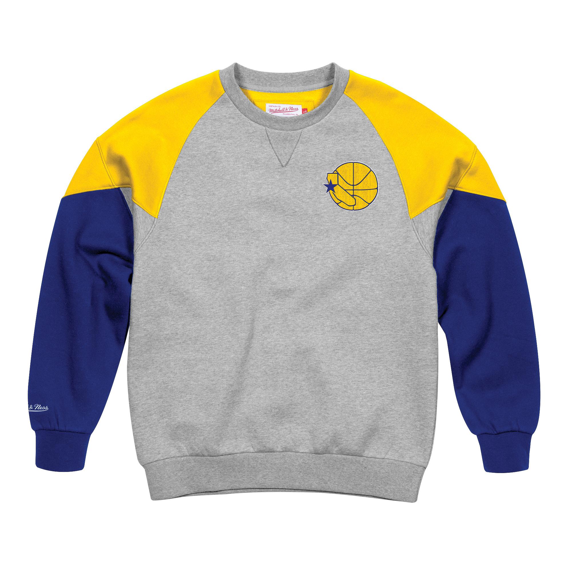 Mens Mitchell & Ness NBA Golden State Warriors Trading Block Crew