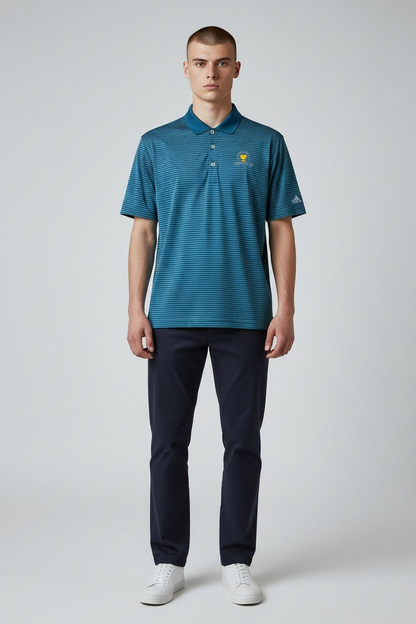 [BC7538] MENS ADIDAS 2 COLOR MERCH STRIPE POLO 'PRESIDENT CUP'