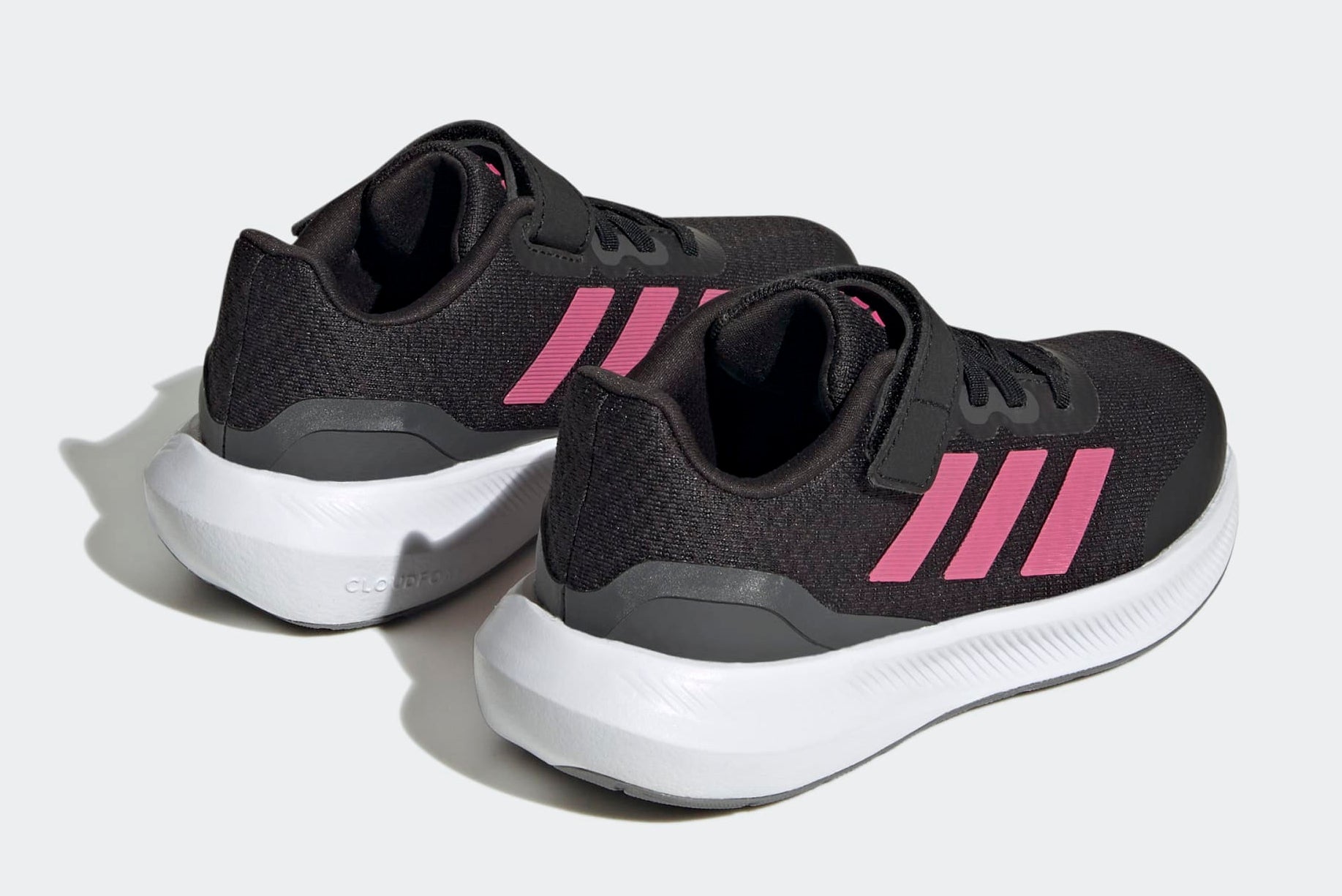 [HP5875] YOUTH ADIDAS RUNFALCON 3.0 ELASTIC LACE TOP STRAP 'CORE BLACK PULSE MAGENTA GREY SIX (GS)'