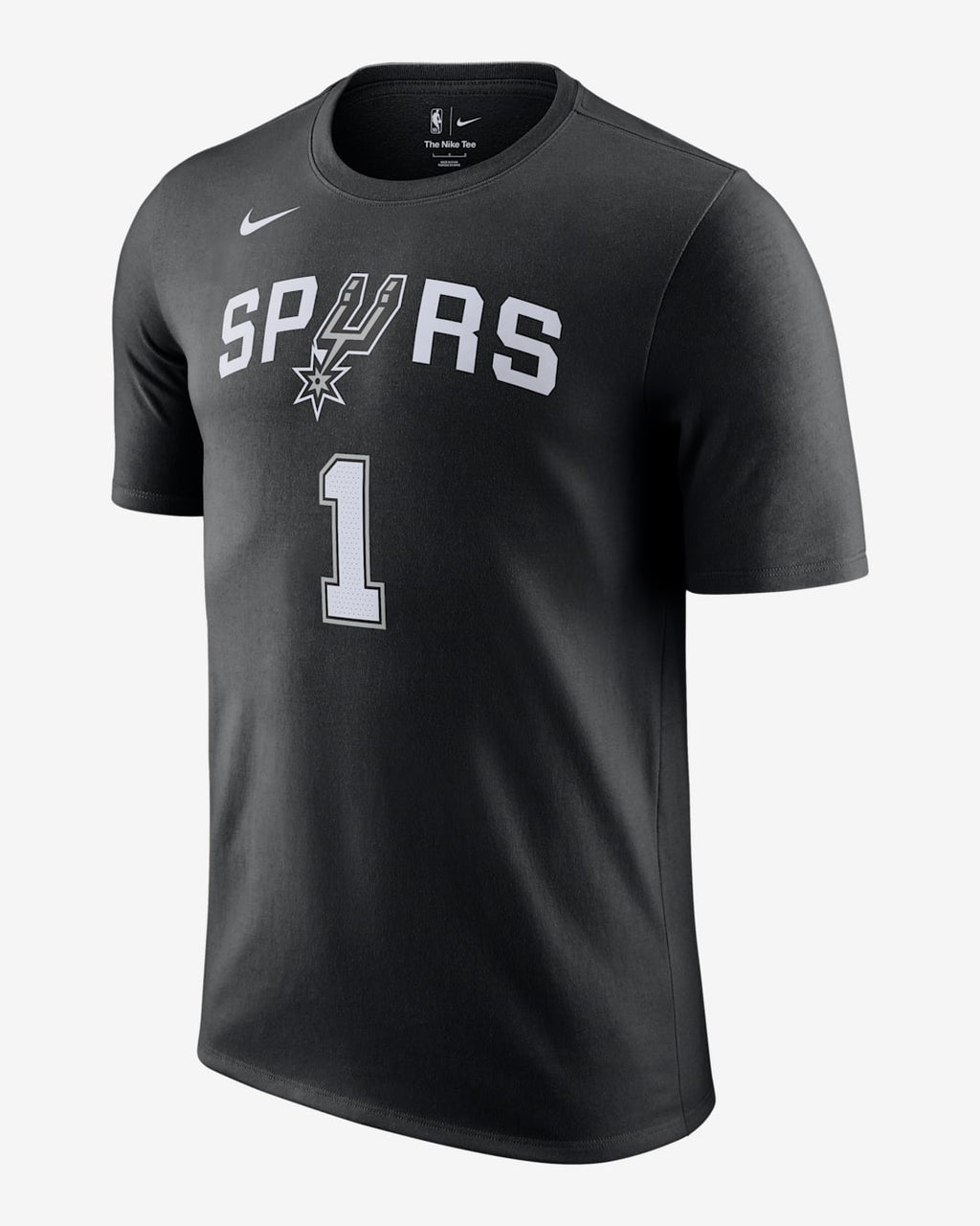 [DR6397-018] MENS NIKE NBA SPURS VICTOR WEMBANYAMA ESSENTIAL NAME & NUMBER T-SHIRT