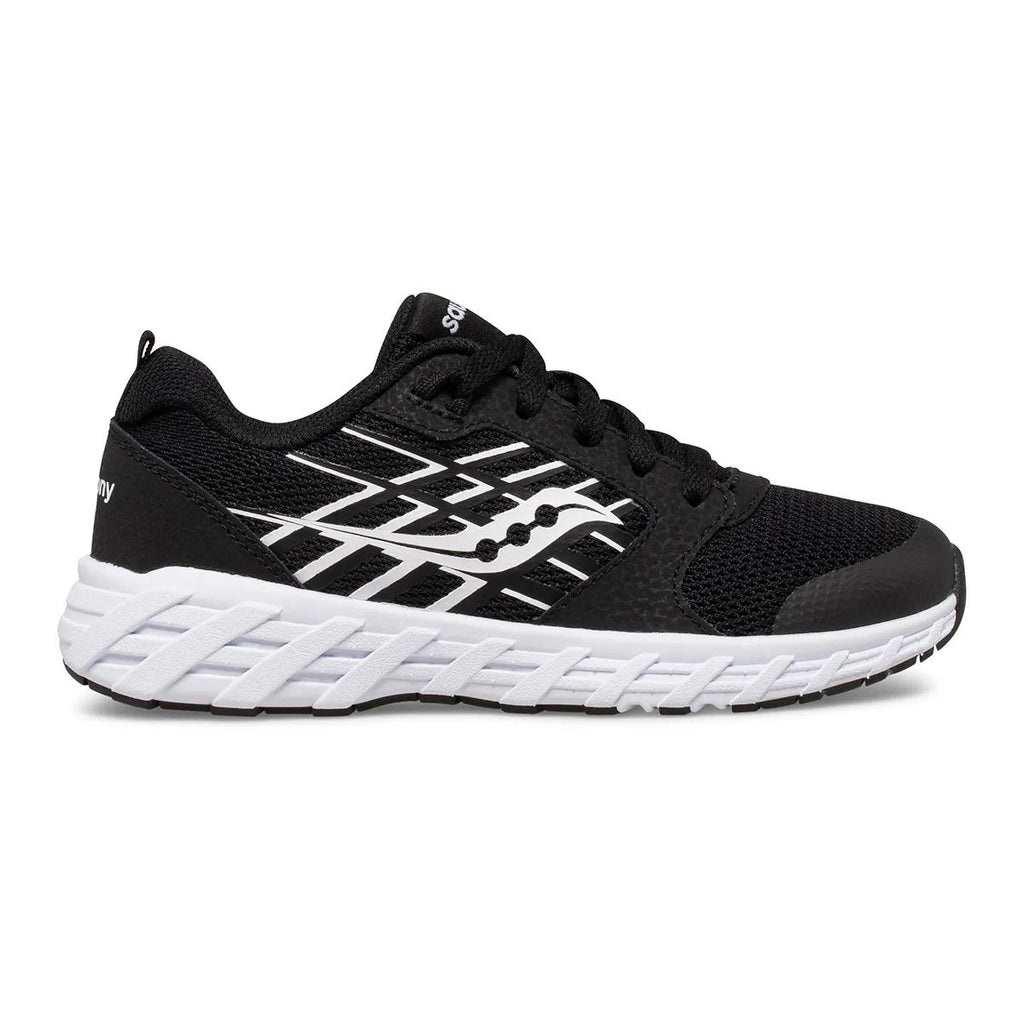 [SK265582-WIDE] PRESCHOOL SAUCONY WIND 2.0  'WIDE WIDTH' 'BLACK/WHITE'