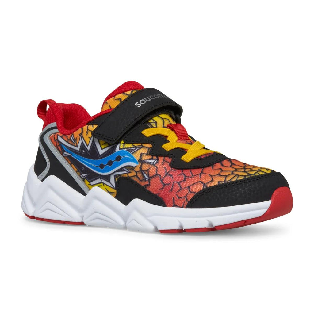 [SK267804-WIDE] PRESCHOOL SAUCONY FLASH A/C 3.0 (WIDE WIDTH) 'BLACK/RED/YELLOW'