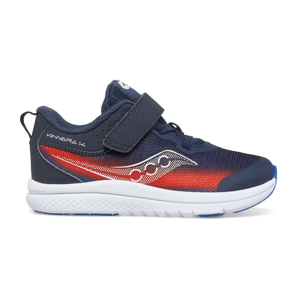 [SL267644-WIDE] TODDLERS SAUCONY KINVARA 14 'WIDE WIDTH' 'NAVY/RED'
