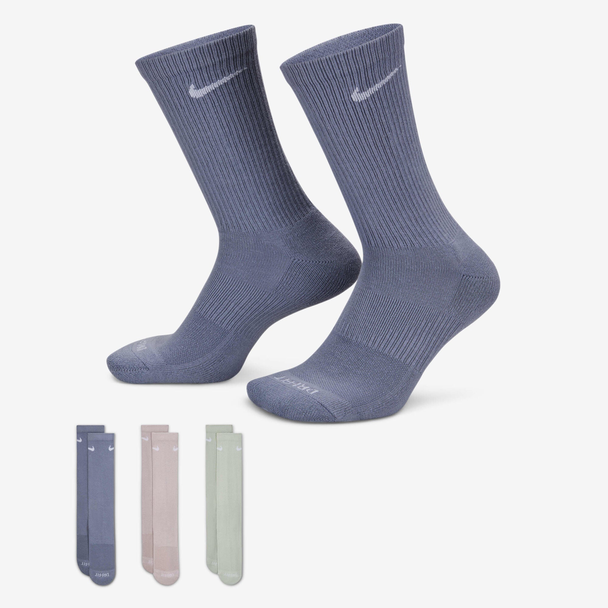 [SX6888-933] Mens Nike Everyday Plus Cushioned Training Crew Socks (3 PACK)