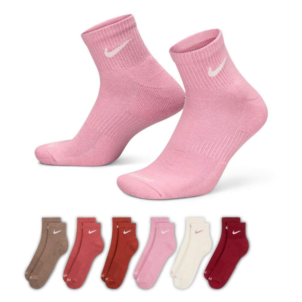 [SX6899-936] MENS NIKE 6 PACK DRI-FIT PLUS QUARTER SOCKS
