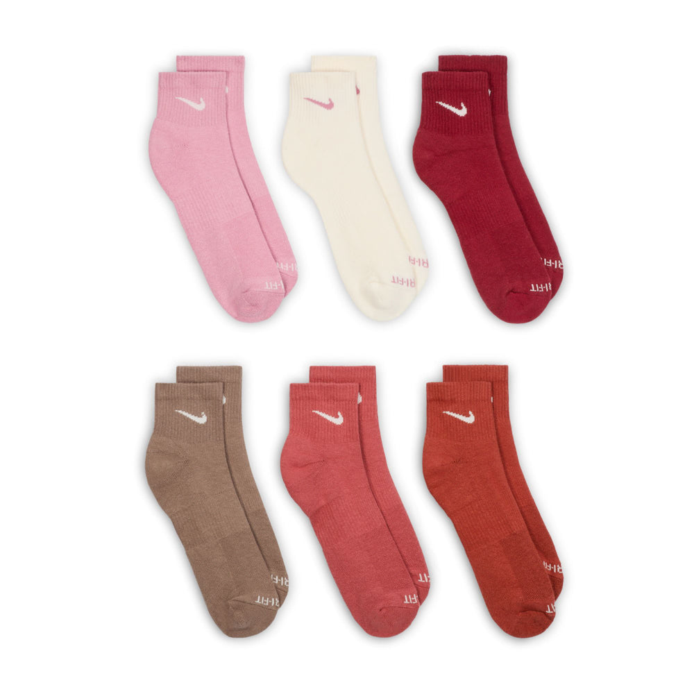 [SX6899-936] MENS NIKE 6 PACK DRI-FIT PLUS QUARTER SOCKS