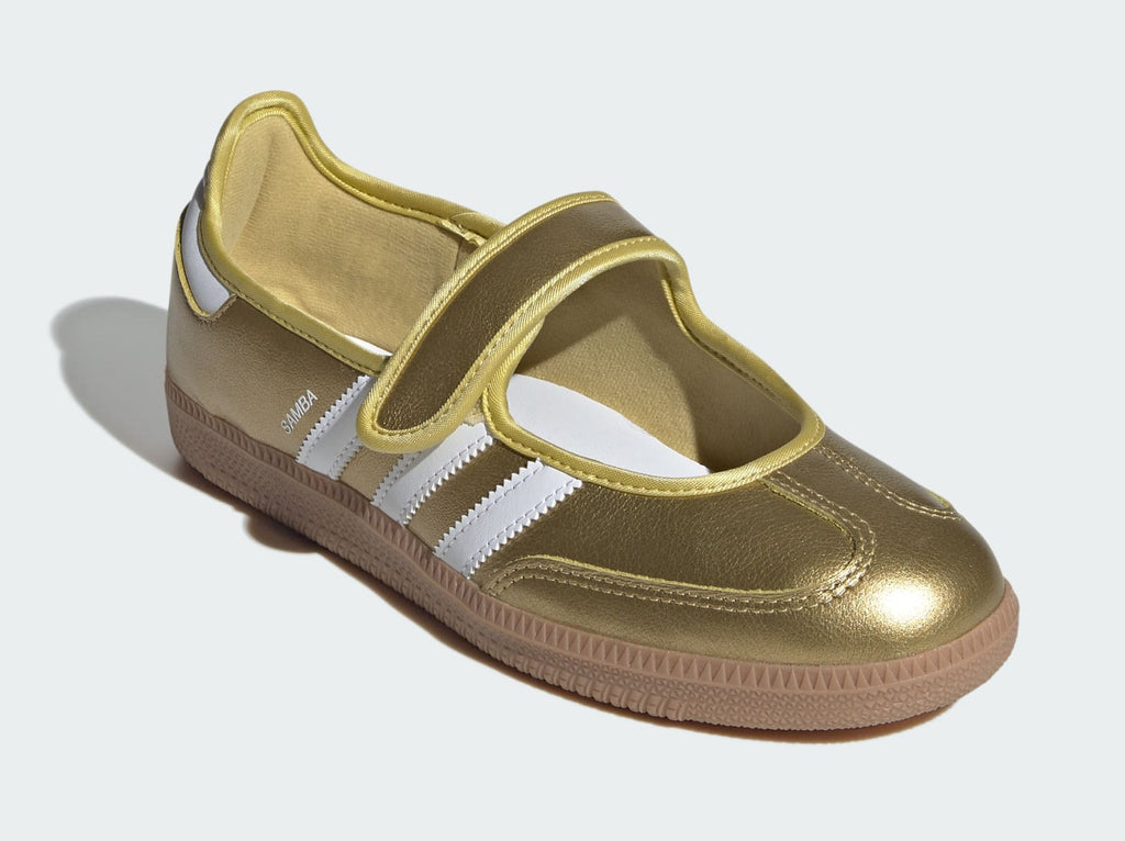 [IH6599] WOMENS ADIDAS SAMBA JANE 'GOLD METALLIC WHITE'