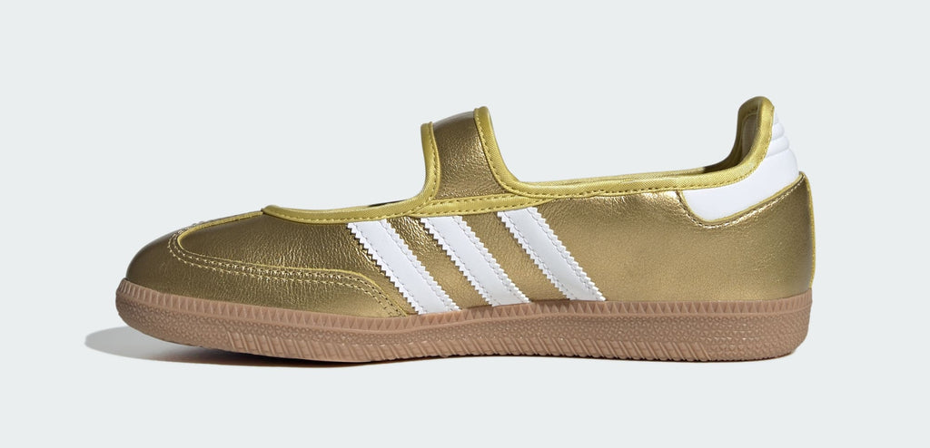 [IH6599] WOMENS ADIDAS SAMBA JANE 'GOLD METALLIC WHITE'