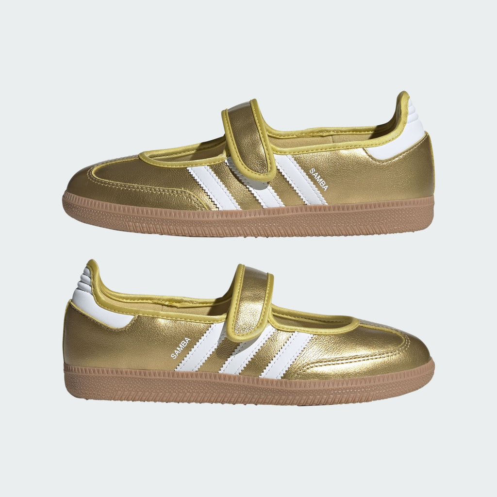 [IH6599] WOMENS ADIDAS SAMBA JANE 'GOLD METALLIC WHITE'