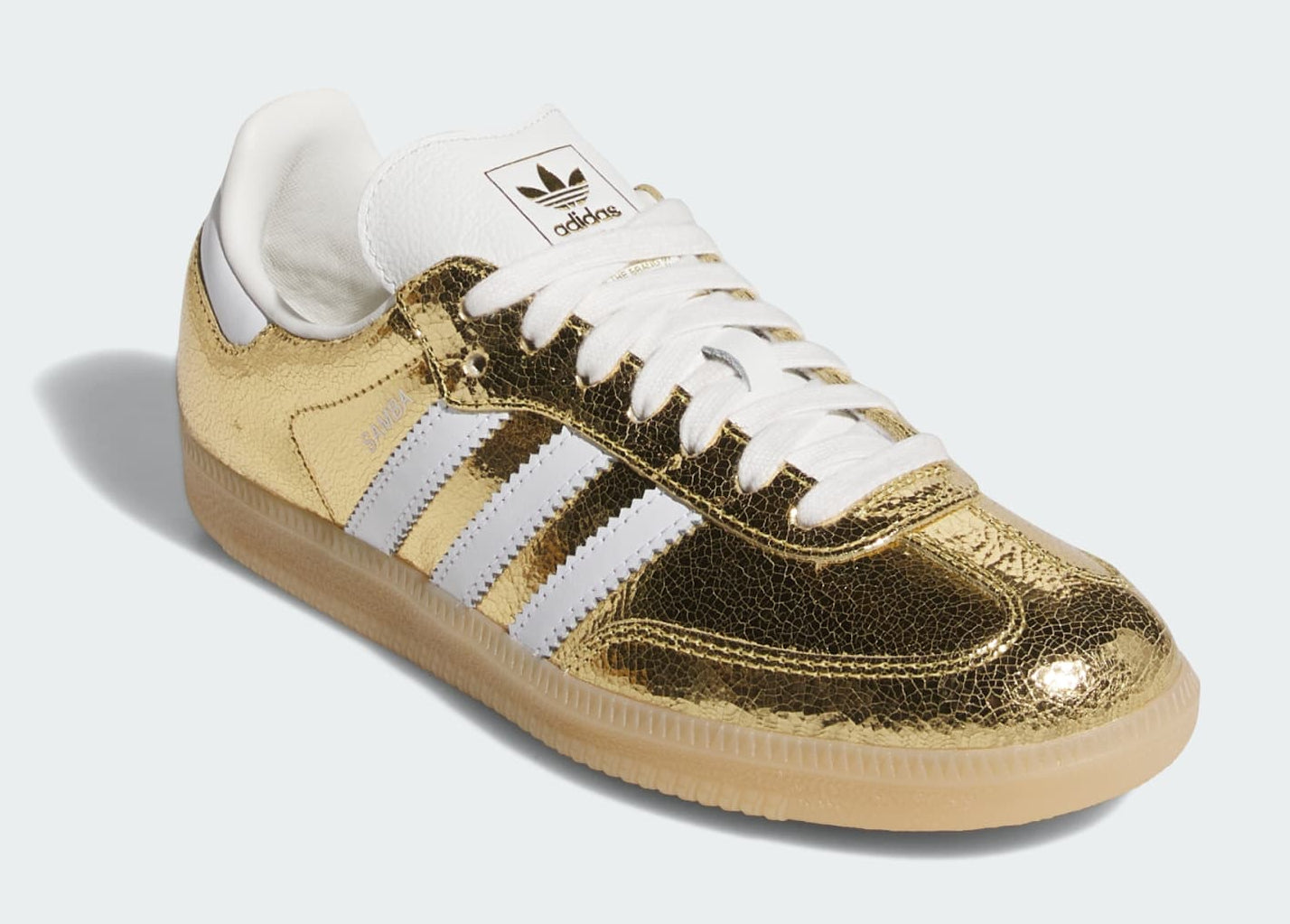 [KI5719] WOMENS ADIDAS SAMBA OG 'GOLD METALLIC CRACKED LEATHER'