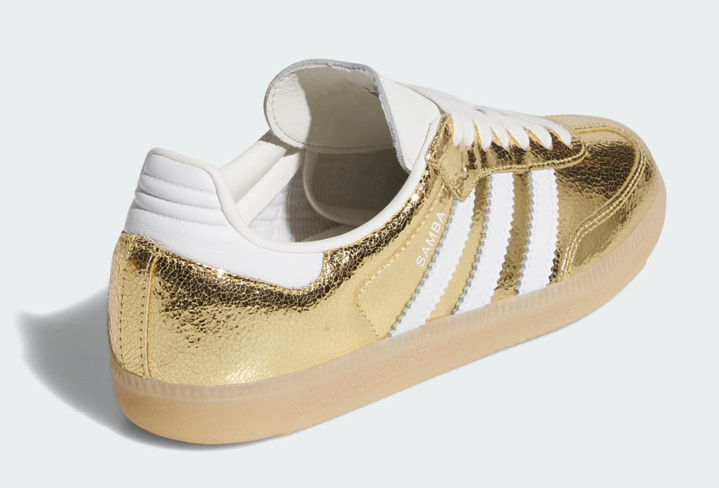 [KI5719] WOMENS ADIDAS SAMBA OG 'GOLD METALLIC CRACKED LEATHER'