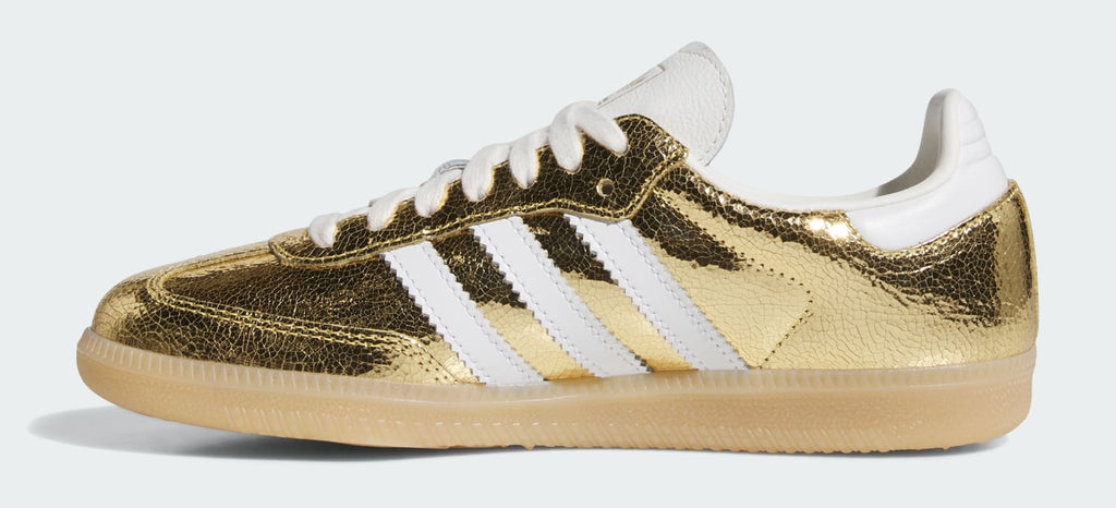 [KI5719] WOMENS ADIDAS SAMBA OG 'GOLD METALLIC CRACKED LEATHER'