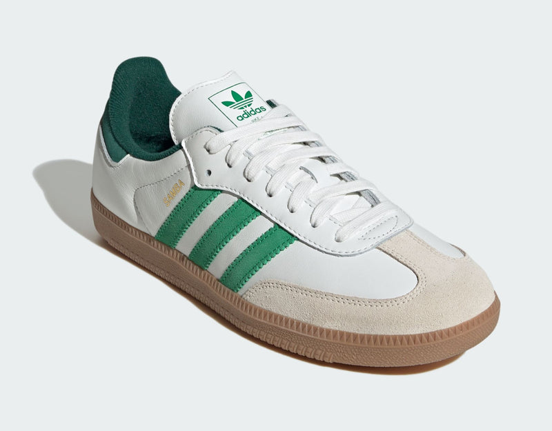 [JI3202] MENS ADIDAS SAMBA OG 'WHITE GREEN COLLEGIATE GREEN'