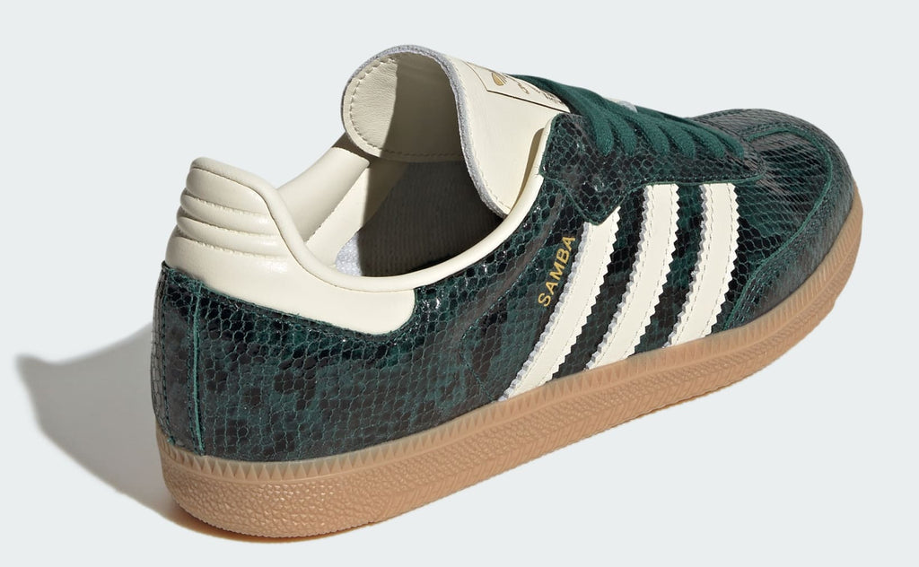 [JR8848] WOMENS ADIDAS SAMBA OG 'SNAKESKIN COLLEGIATE GREEN'