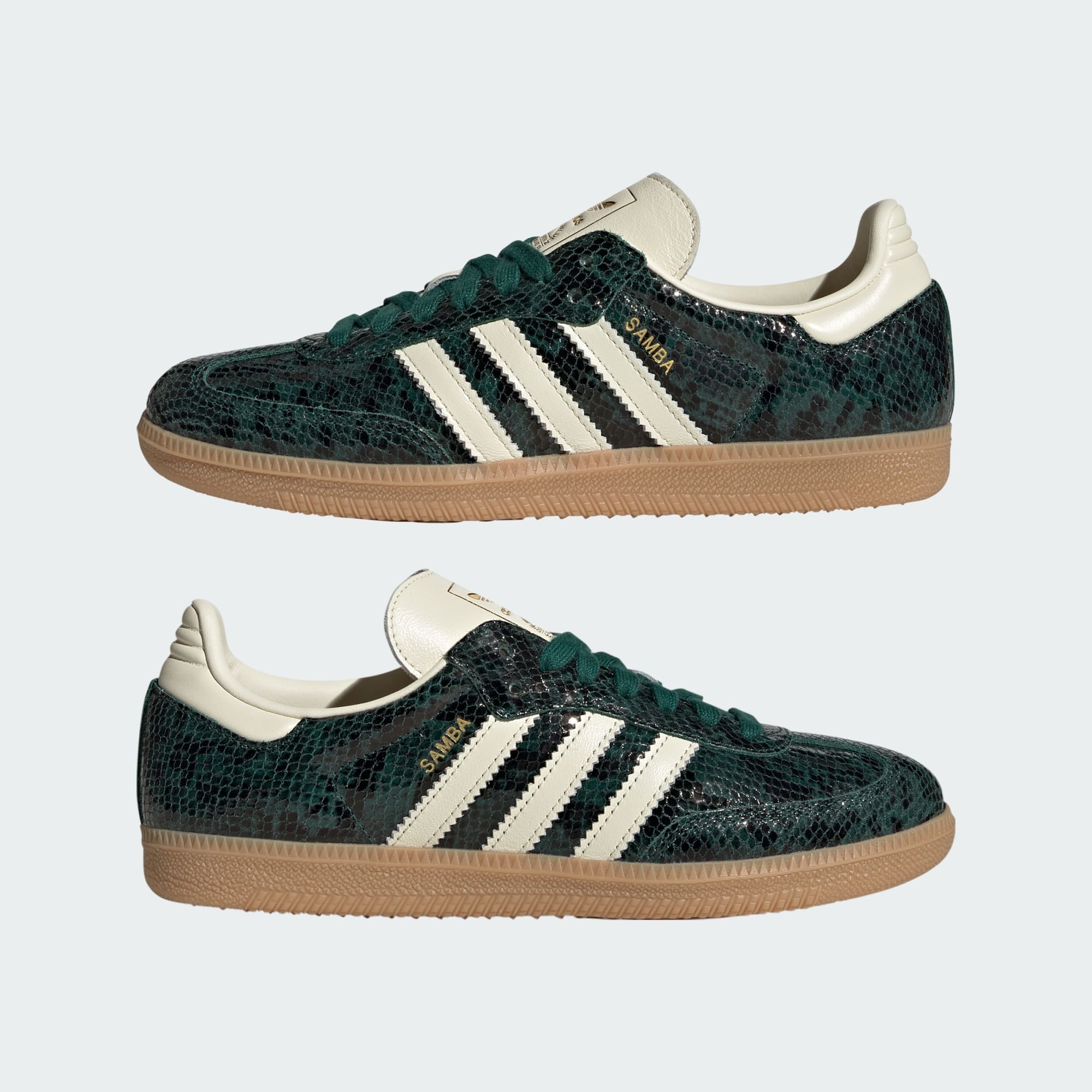 [JR8848] WOMENS ADIDAS SAMBA OG 'SNAKESKIN COLLEGIATE GREEN'