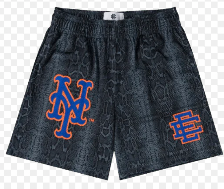 [SHNYMMSH-BLKBLU] MENS ERIC EMANUEL EE SHORTS NY METS