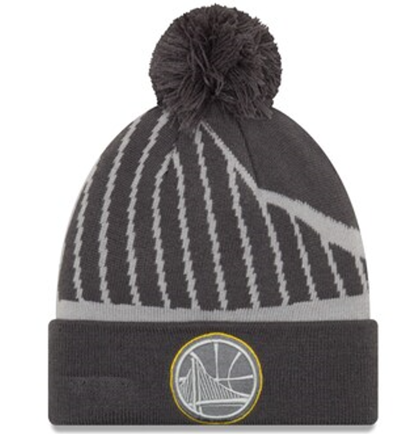 [80625512] YOUTH NEW ERA NBA GOLDEN STATE WARRIORS LOGO WHIZ 3 BEANIE - GRAY