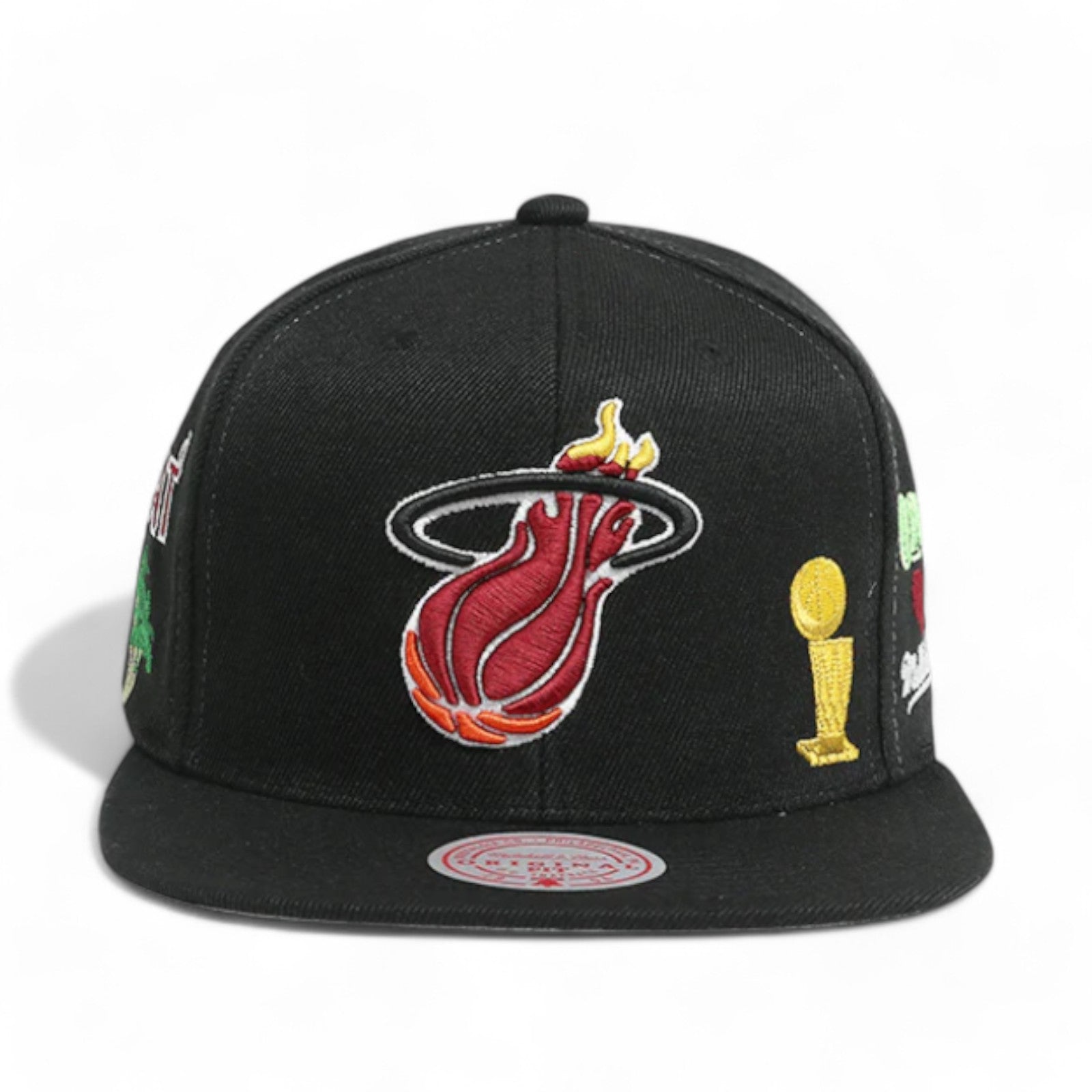 MENS MITCHELL & NESS NBA HYPERLOCAL SNAPBACK HWC HEAT - BLACK