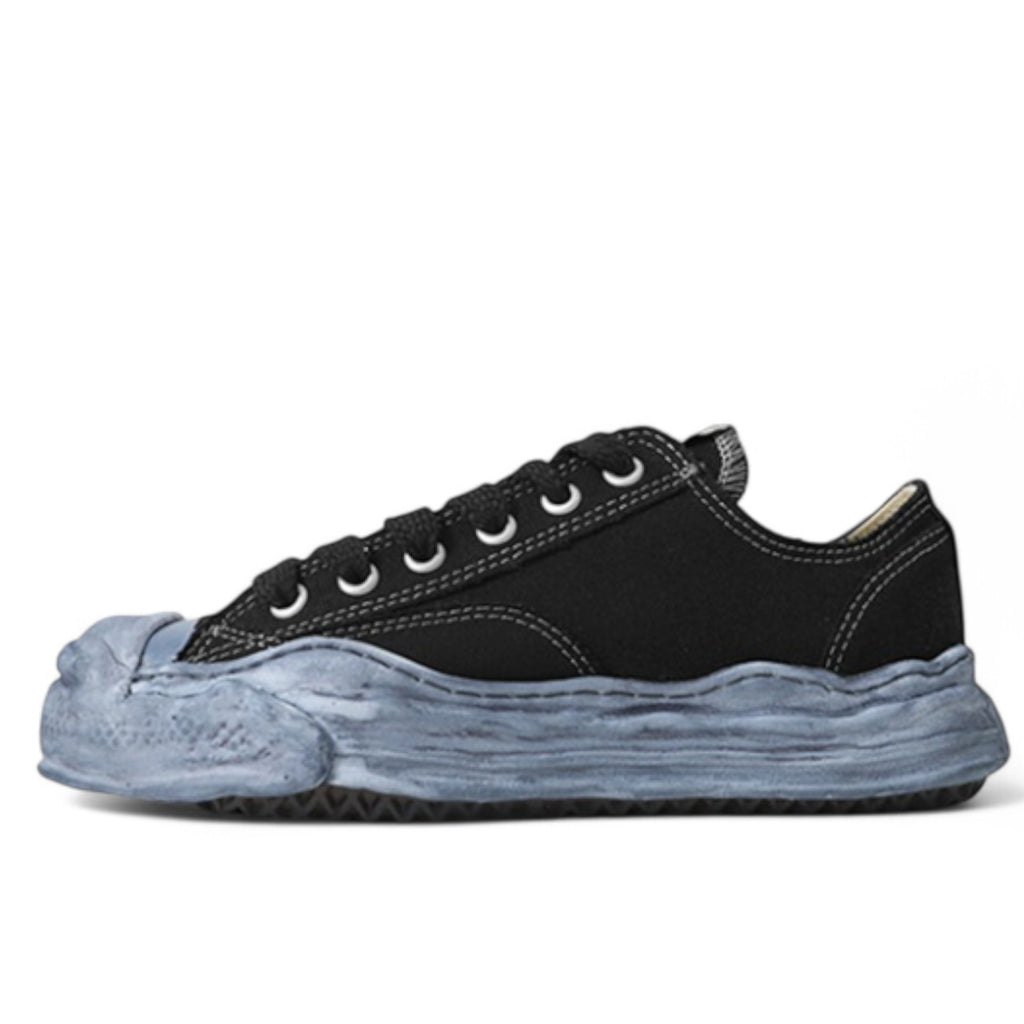 [A08FW719-BLK] Mens Maison Mihara Yasuhiro HANK LOW ORIGINAL SOLE 'SPRAY DYED CANVAS'