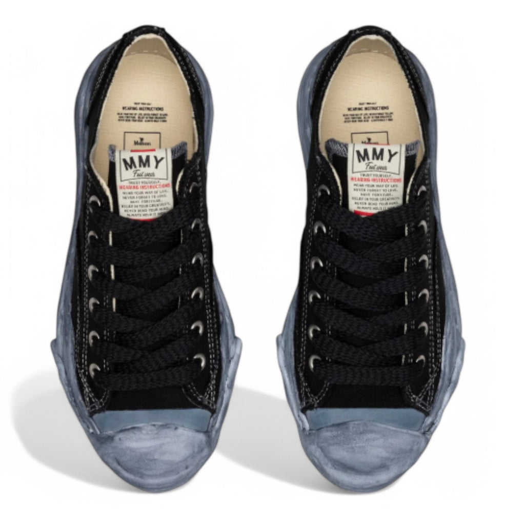 [A08FW719-BLK] Mens Maison Mihara Yasuhiro HANK LOW ORIGINAL SOLE 'SPRAY DYED CANVAS'