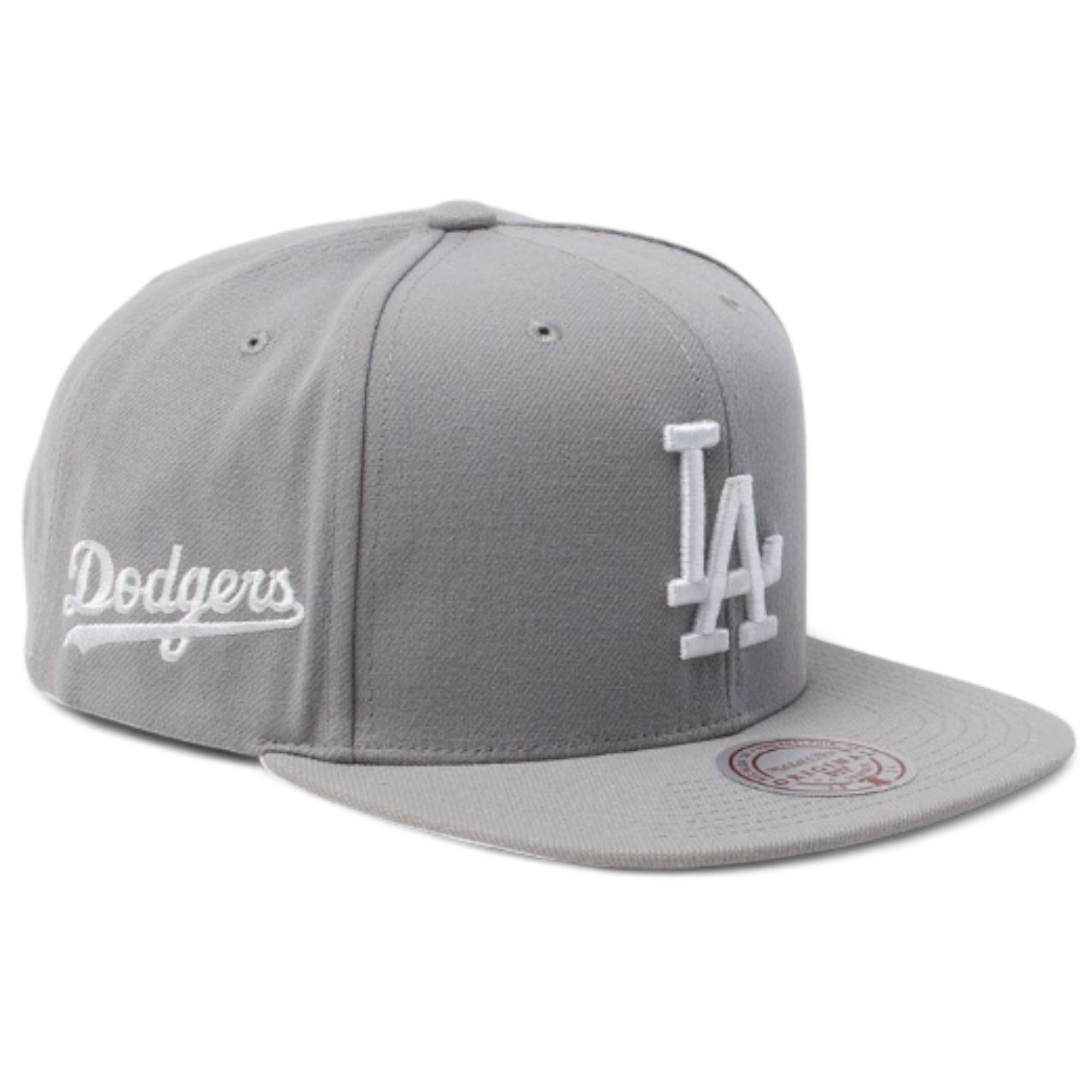MENS MITCHELL & NESS MLB EVERGREEN GREY WHITE SNAPBACK DODGERS