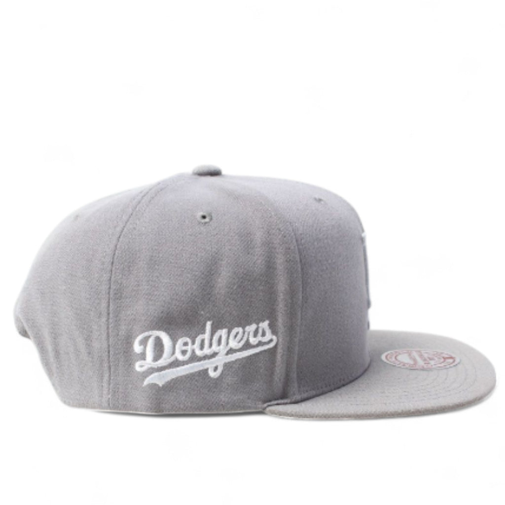 MENS MITCHELL & NESS MLB EVERGREEN GREY WHITE SNAPBACK DODGERS