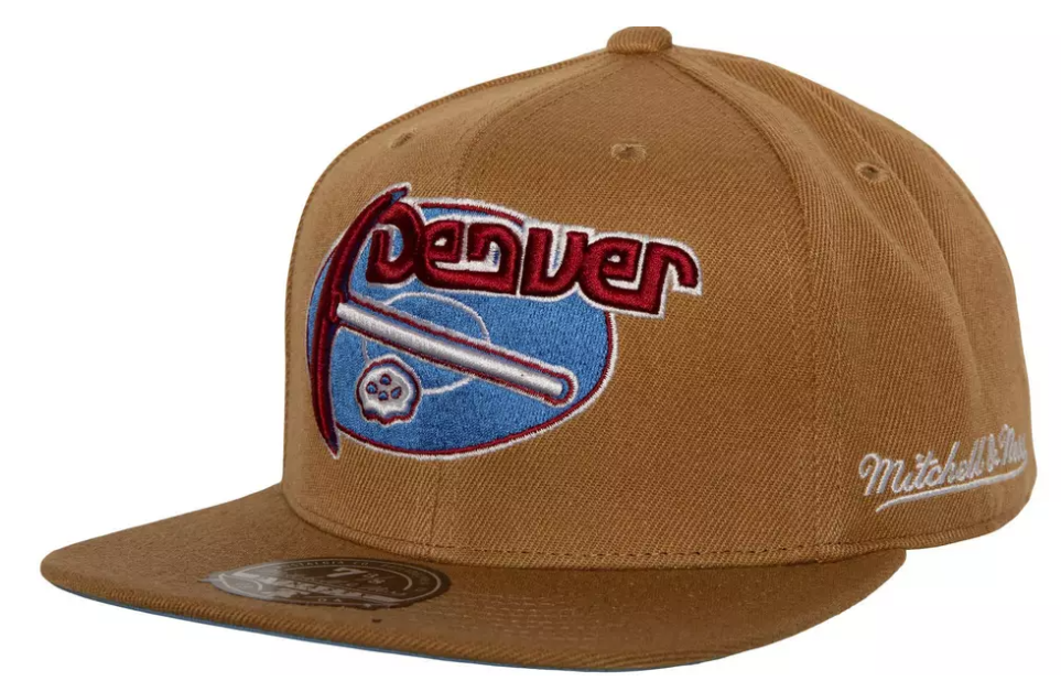 MENS MITCHELL & NESS NBA SAND AND SKY FITTED HWC NUGGETS