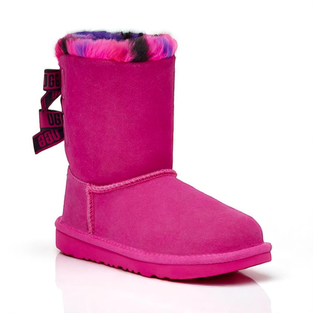 [1134930K-RCR] Kids UGG BAILEY BOW PLAID PUNK