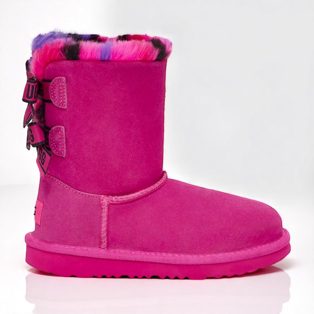 [1134930K-RCR] Kids UGG BAILEY BOW PLAID PUNK