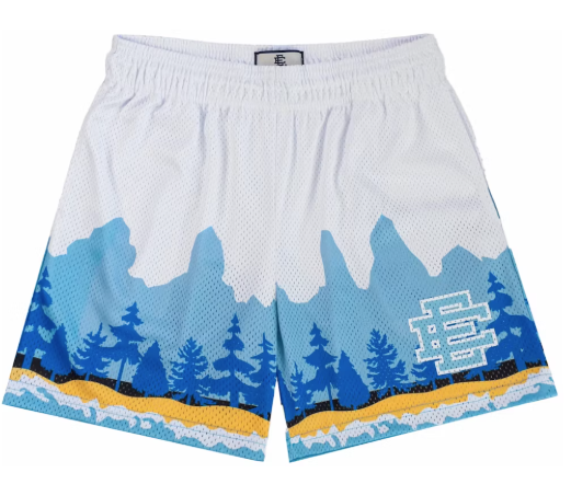 [EE000112] MENS ERIC EMANUEL EE BASIC SHORT WHITE/AQUA SS24