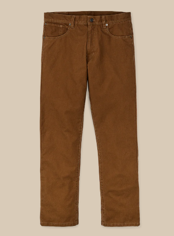 [20155578-WHISKEY] MENS FILSON DRY TIN CLOTH 5 POCKET 1ST STANDARD PANTS