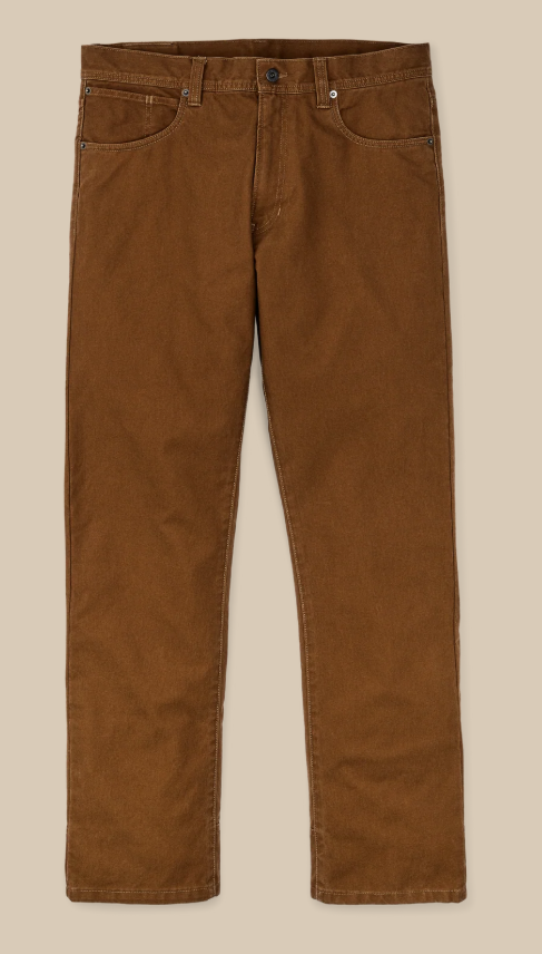 [20155578-WHISKEY] MENS FILSON DRY TIN CLOTH 5 POCKET 1ST STANDARD PANTS