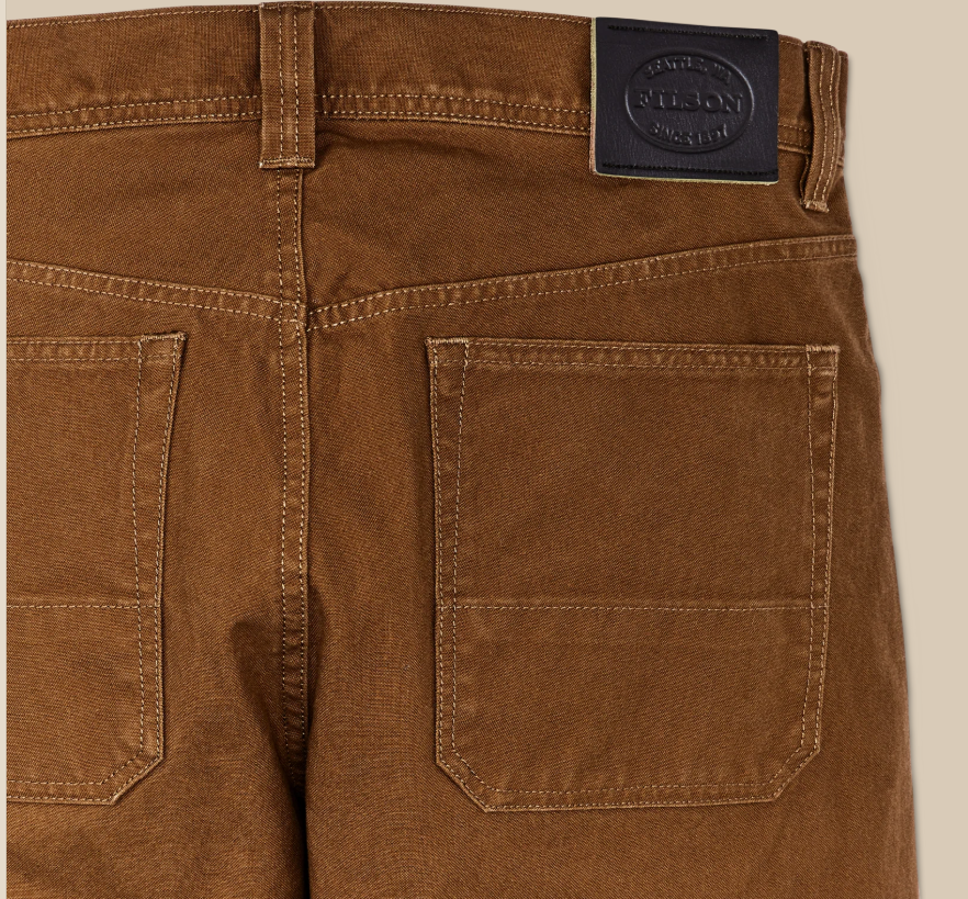 [20155578-WHISKEY] MENS FILSON DRY TIN CLOTH 5 POCKET 1ST STANDARD PANTS