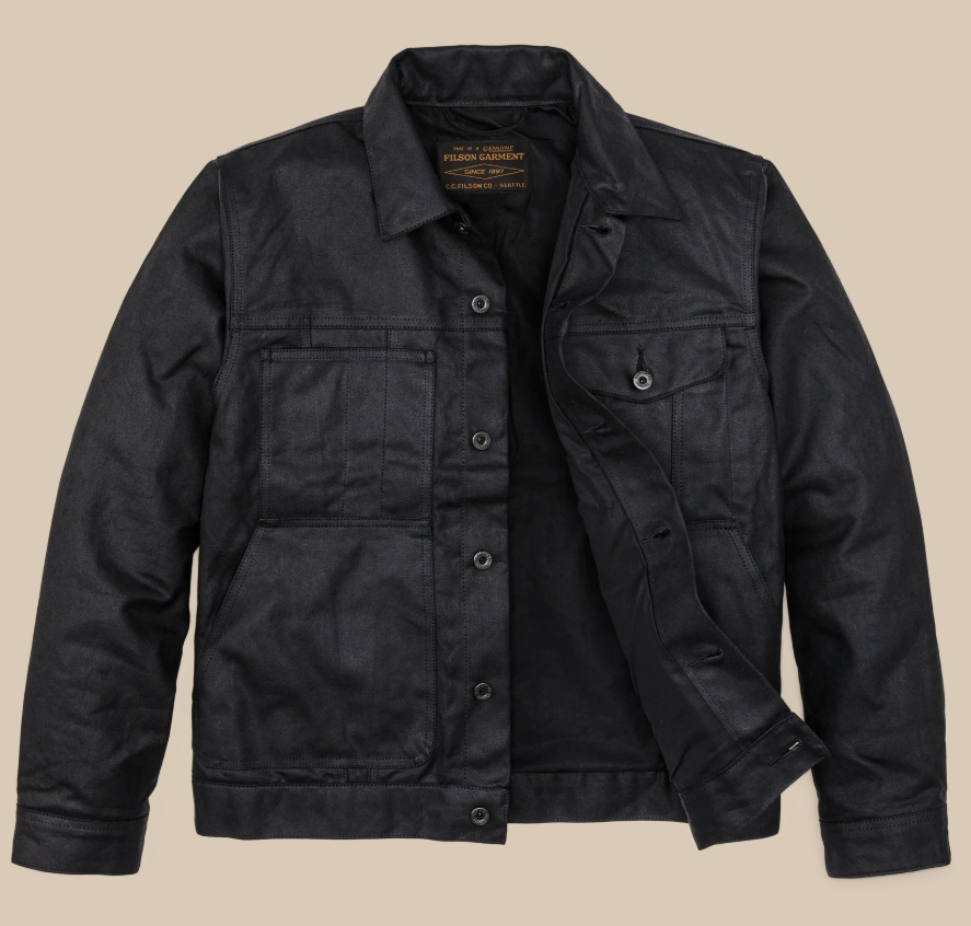 [20232828-BLACK] MENS FILSON TIN CLOTH SHORT LINED CRUISER 1ST STANDARD JACKET