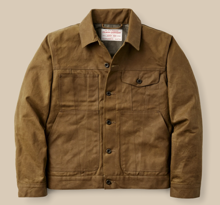 MENS FILSON TIN CLOTH SHORT LINED CRUISER 1ST STANDARD JACKET