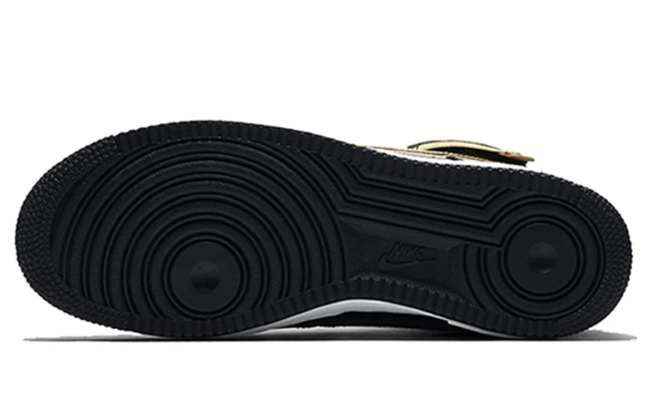 [AV3938-001] MENS NIKE AIR FORCE 1 HIGH 'NBA BLACK METALLIC GOLD'