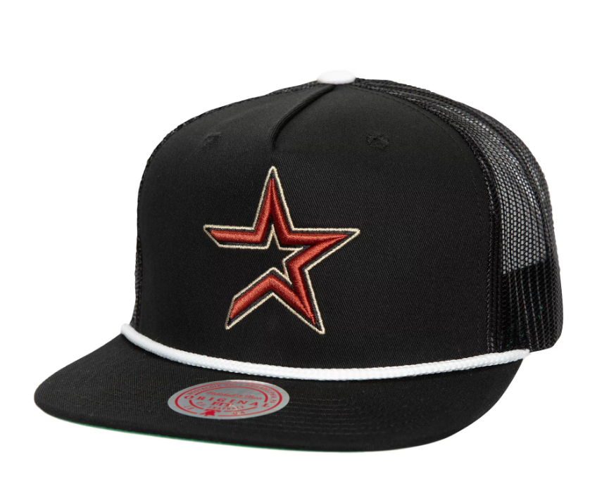 MENS MITCHELL & NESS MLB ROPER TRUCKER COOP ASTROS
