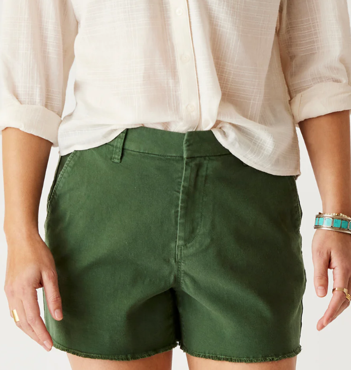 [SHKG70-375] WOMENS CARVE DESIGNS SAUSALITO 4" INCH HIGH RISE REGULAR FIT SHORT