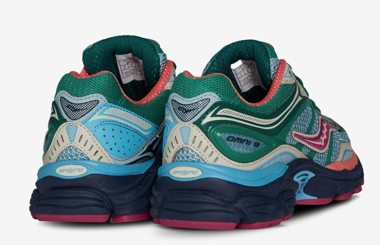 [S61037-3] WOMENS SAUCONY PROGRID OMNI 9 'SPRUCE STERLING ORANGE'