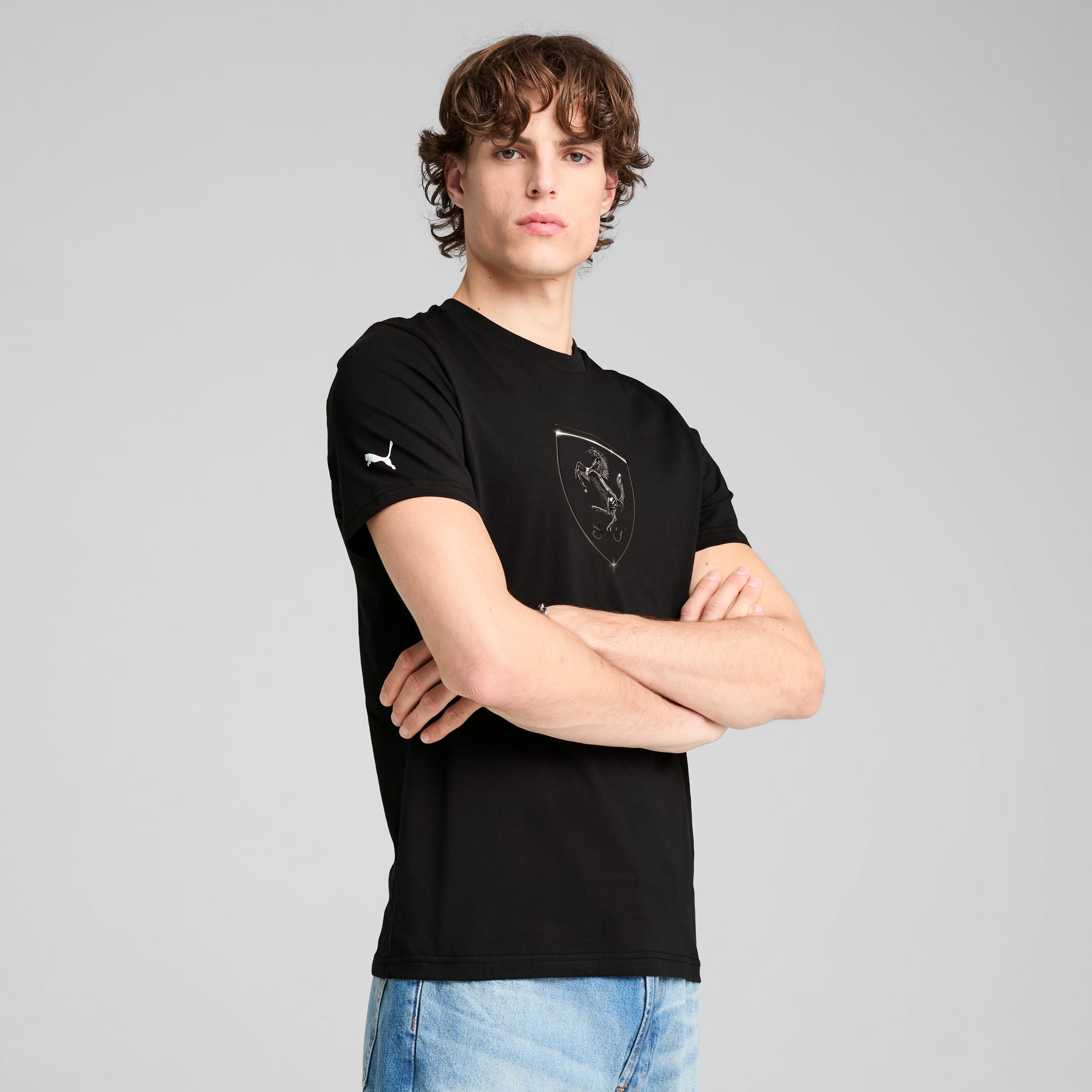 [630189-01] Mens Puma FERRARI RACE TONAL BIG SHIELD TEE