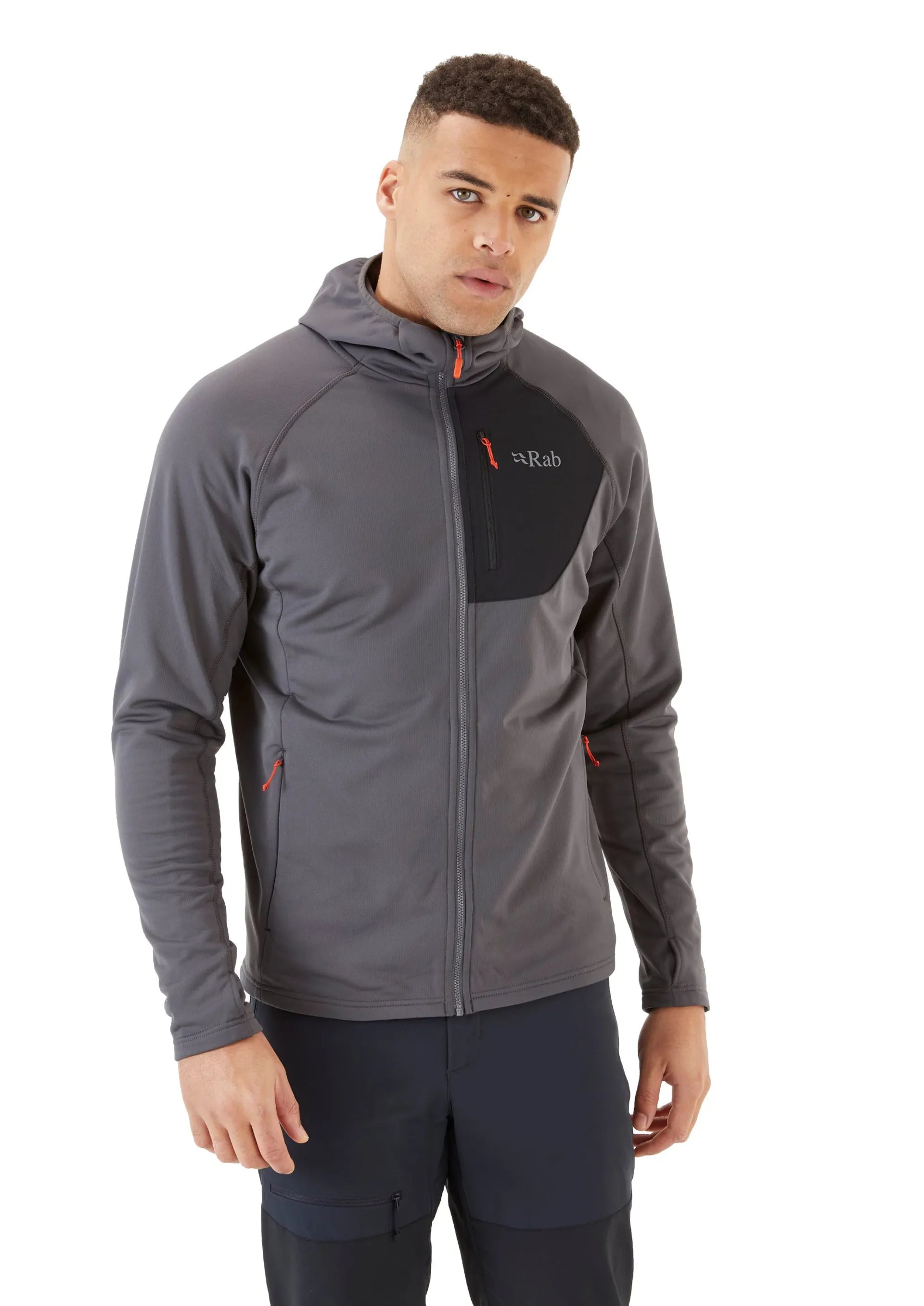 [QFE-89-GRH] MENS RAB SUPERFLUX REGULAR FIT FULL ZIP HOODY