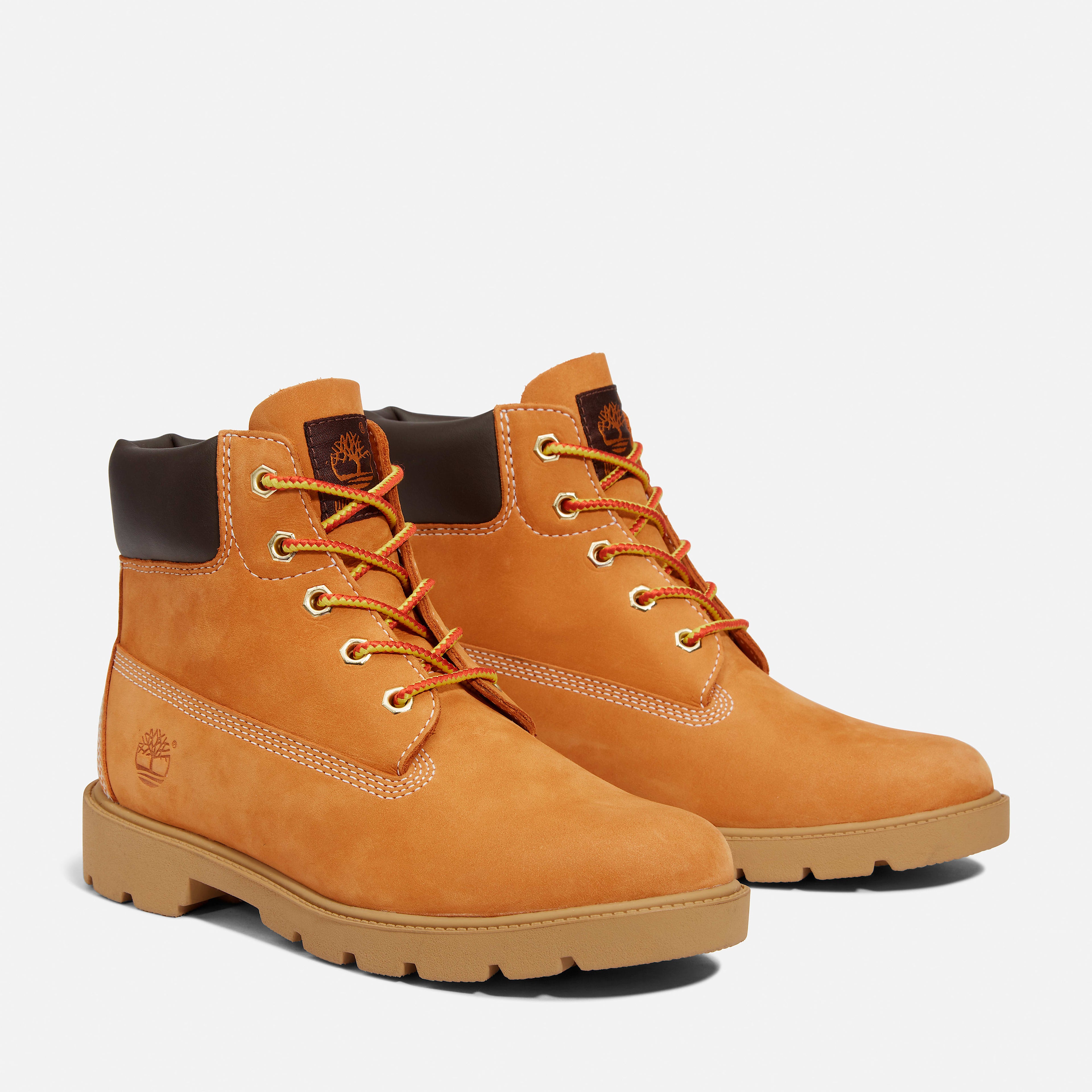 [TB010960713] Grade School Timberland 6 INCH BOOT JUNIOR 'WHEAT'
